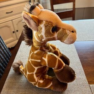 Plush Giraffe‎ Toy - Brown and Tan